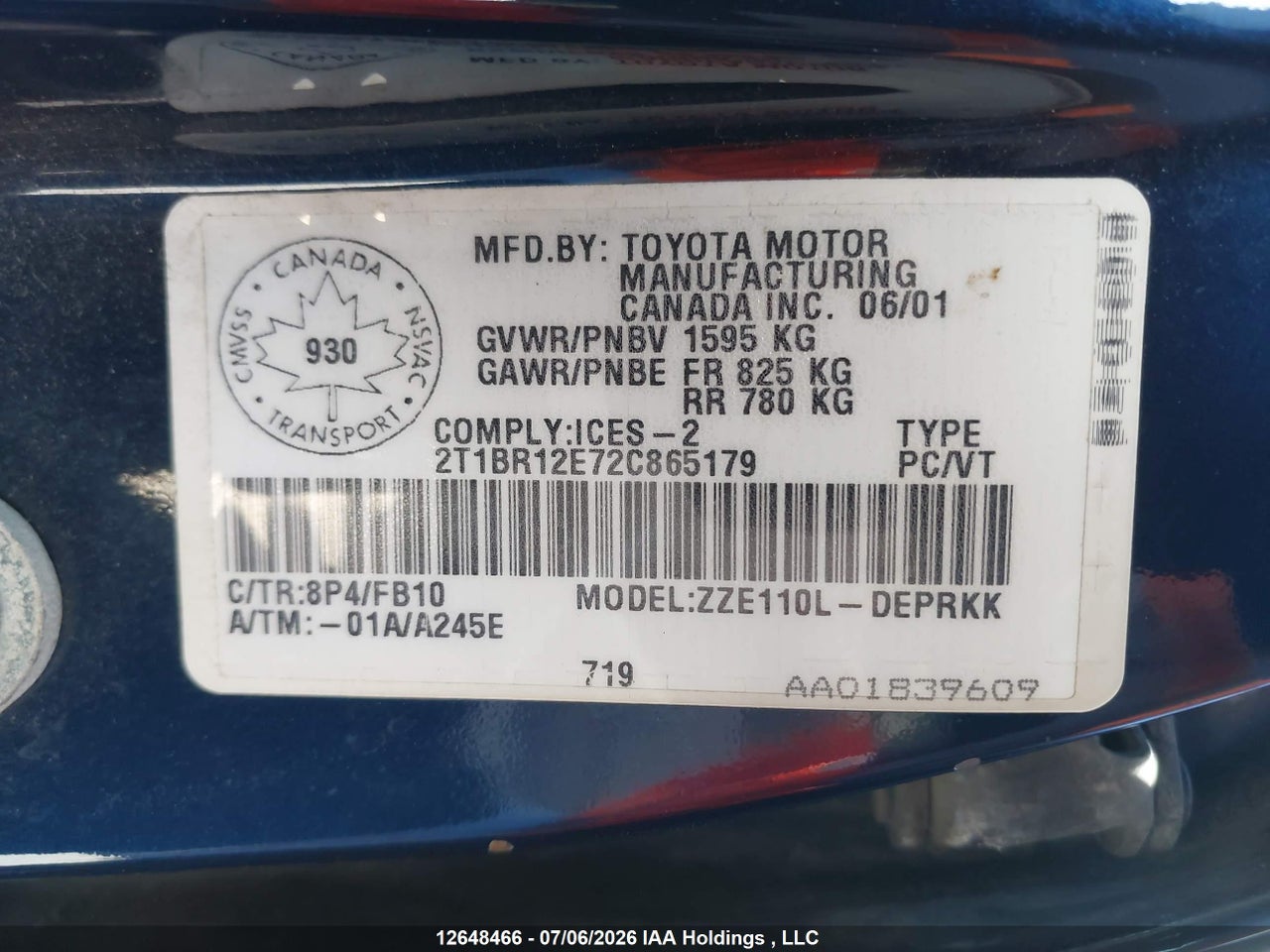 2002 TOYOTA COROLLA CE/LE/SPORT thumbnail 10