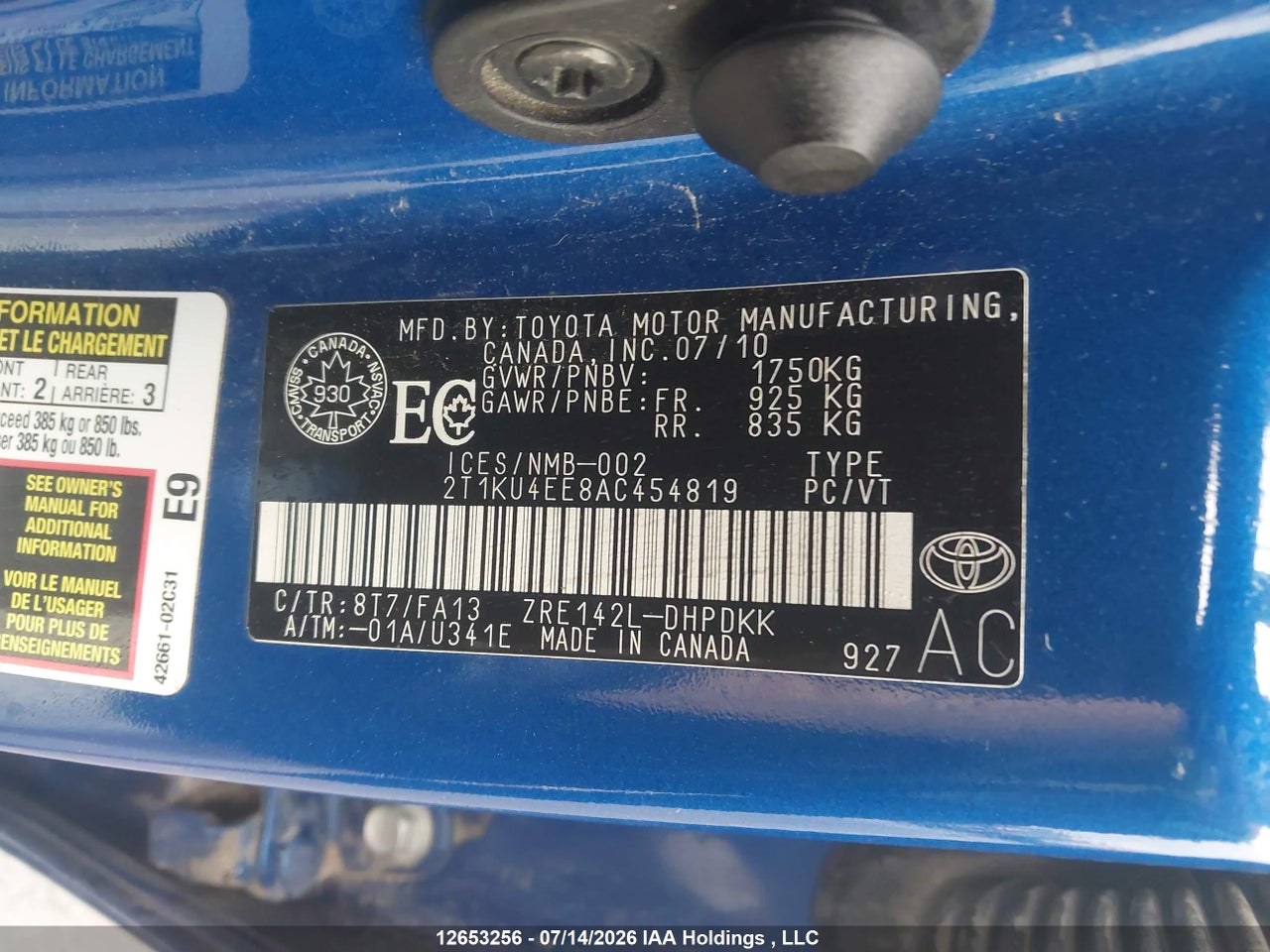 2010 TOYOTA MATRIX thumbnail 10
