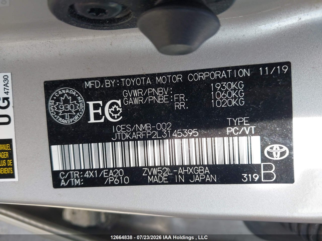 2020 TOYOTA PRIUS PRIME UPGRADE thumbnail 10