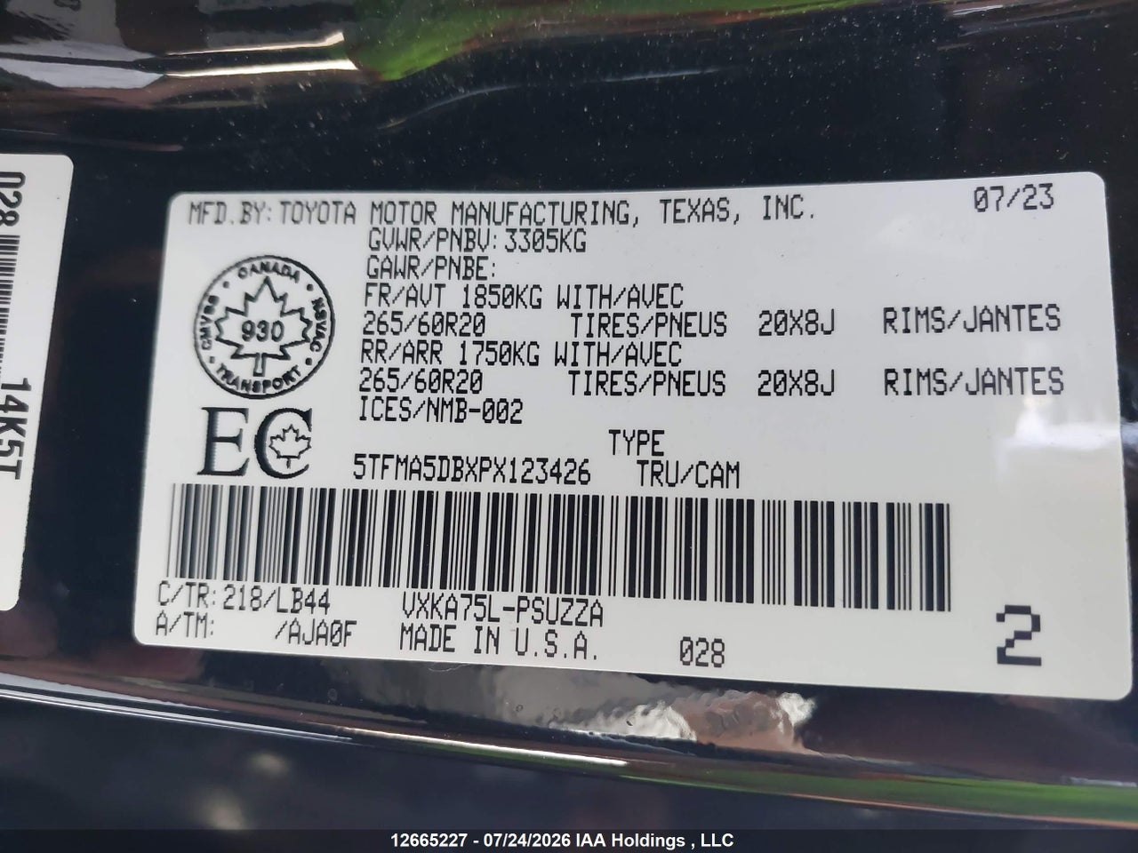2023 TOYOTA TUNDRA CREWMAX PLATINUM/CREWMAX 1794 thumbnail 10