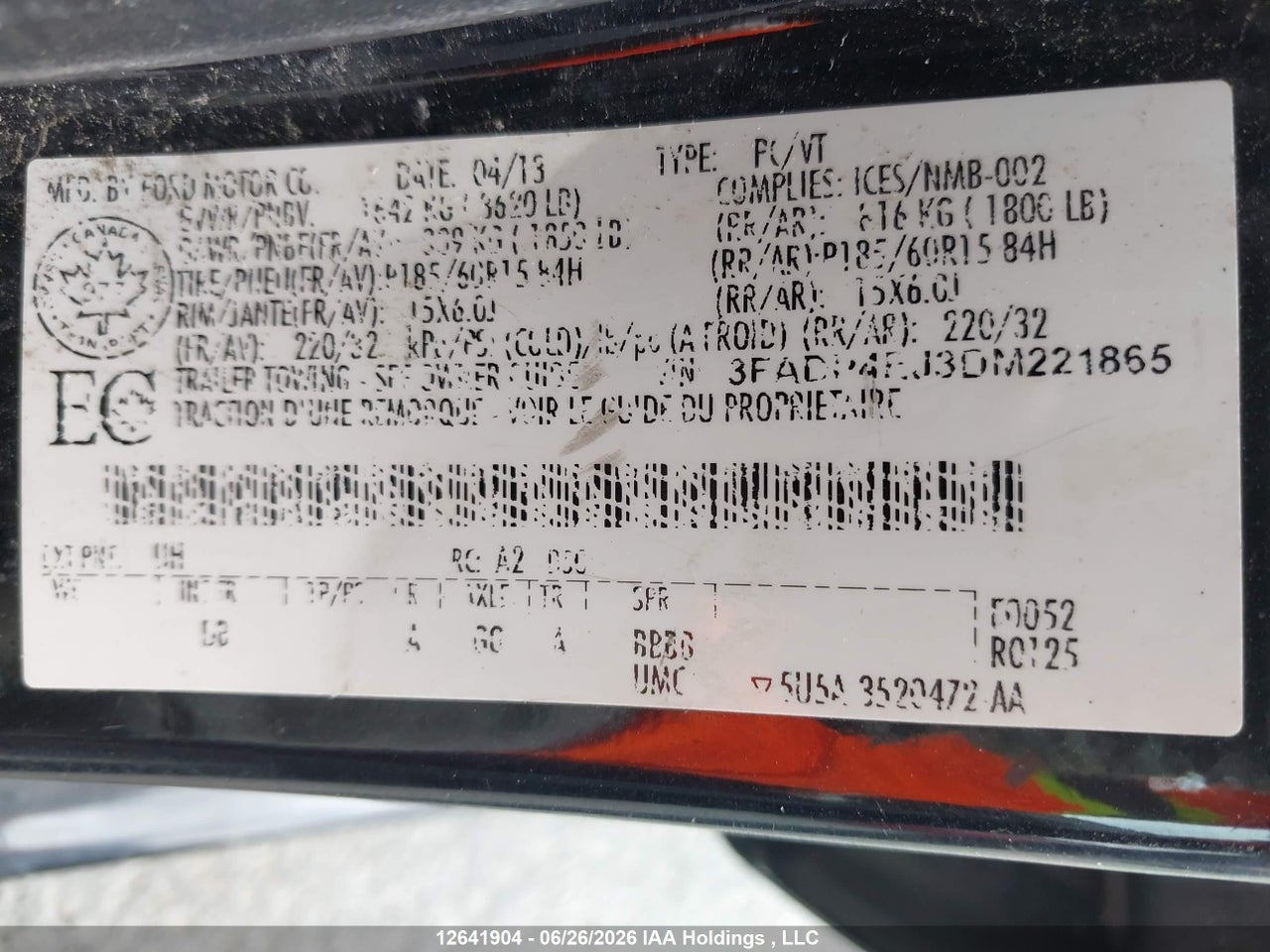 2013 FORD FIESTA SE thumbnail 10