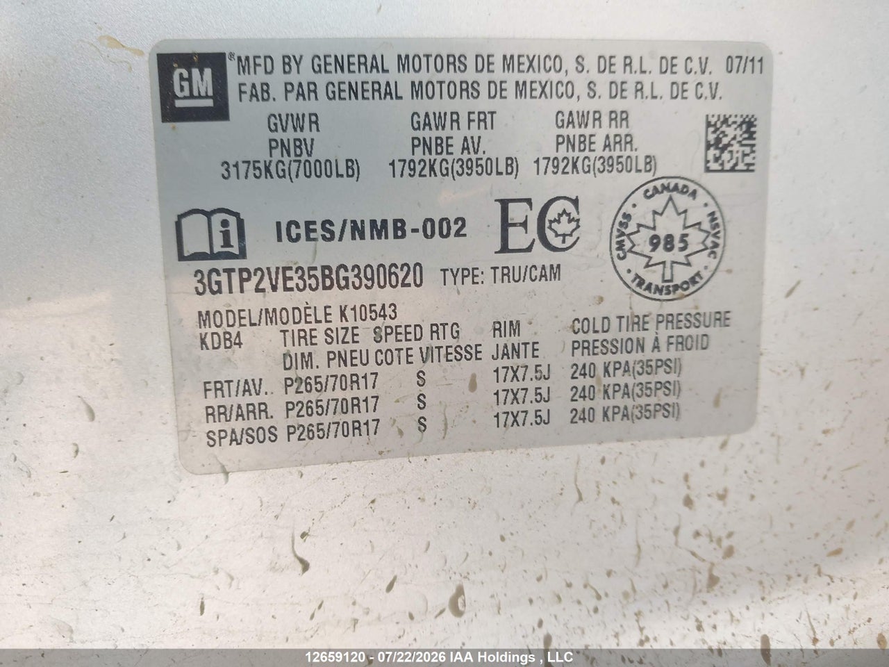 2011 GMC SIERRA 1500 SLE thumbnail 10