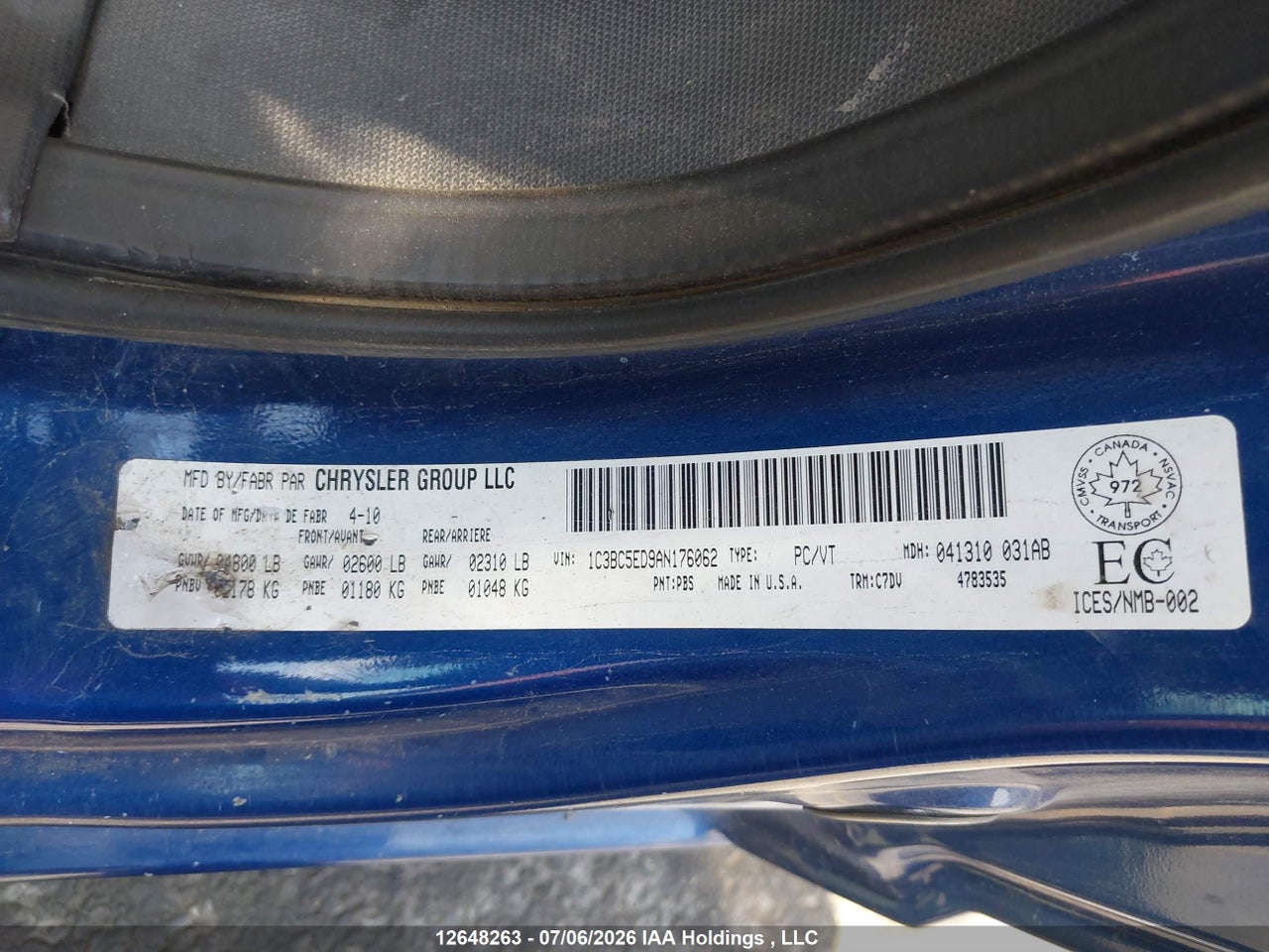 2010 CHRYSLER SEBRING TOURING thumbnail 10