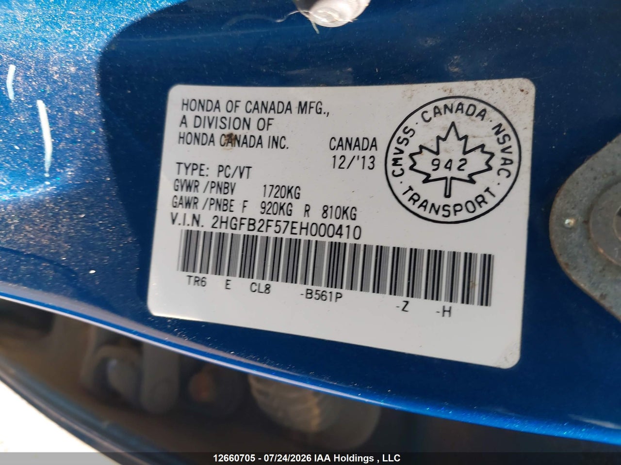 2014 HONDA CIVIC EX thumbnail 10