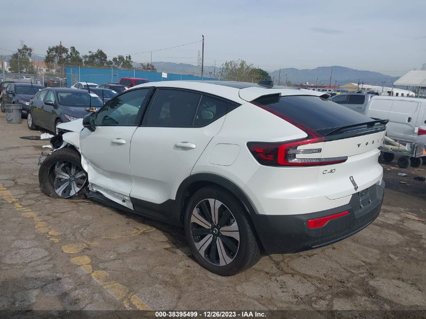 2023 VOLVO C40 RECHARGE PURE ELECTRIC TWIN CORE YV4ED3GKXP2061483