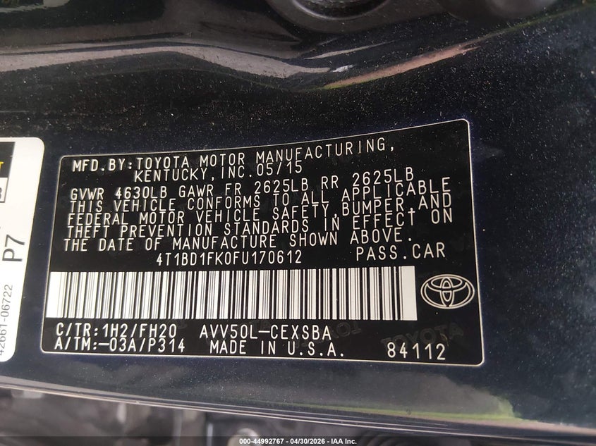 TOYOTA CAMRY HYBRID - zdjęcie 9
