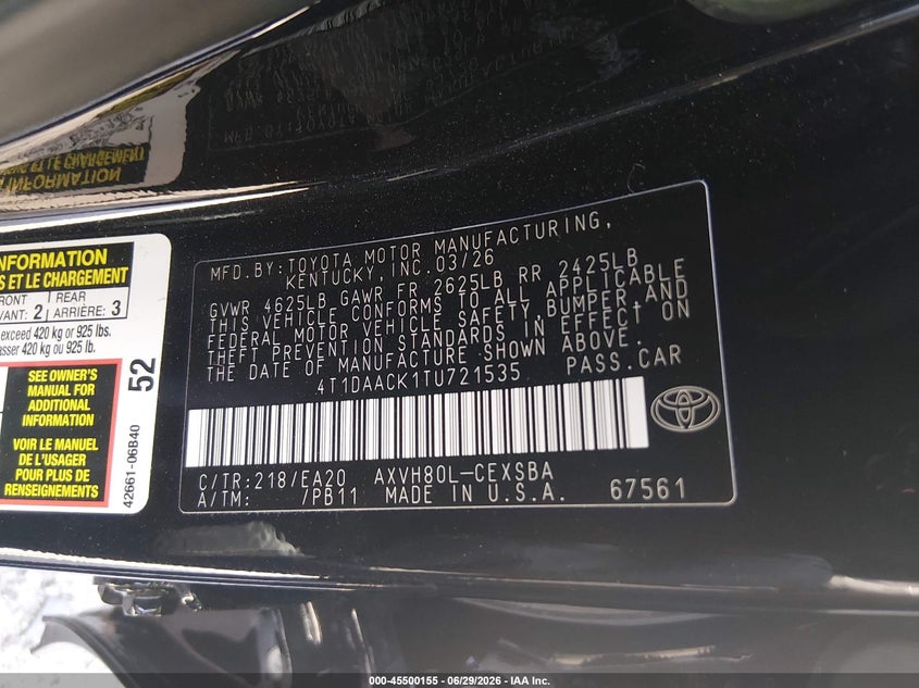 TOYOTA CAMRY - zdjęcie 9