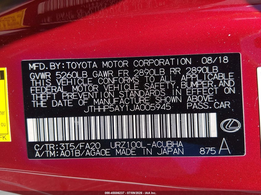 LEXUS LC 500 - zdjęcie 9