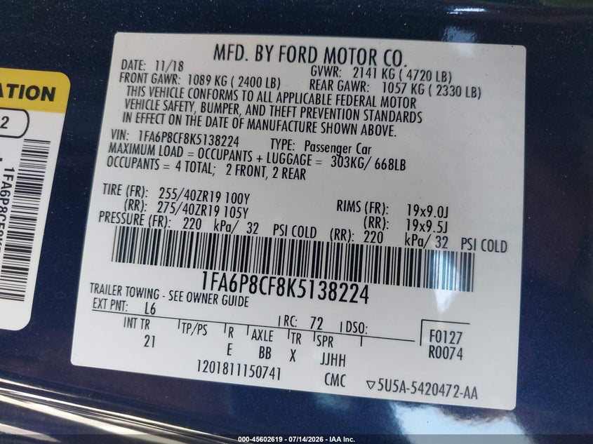 FORD MUSTANG - zdjęcie 9