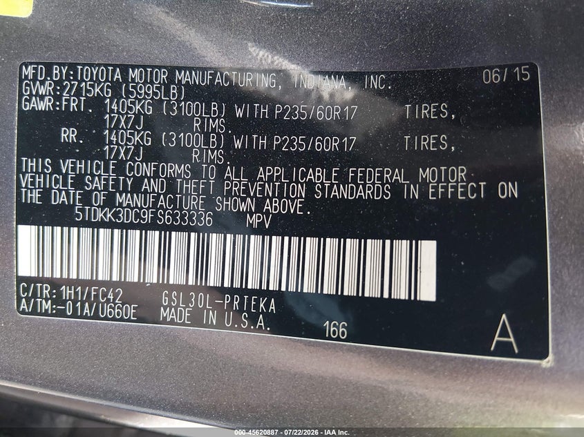 TOYOTA SIENNA - zdjęcie 9