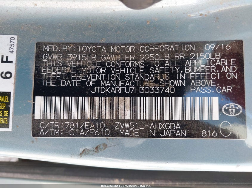 TOYOTA PRIUS - zdjęcie 9