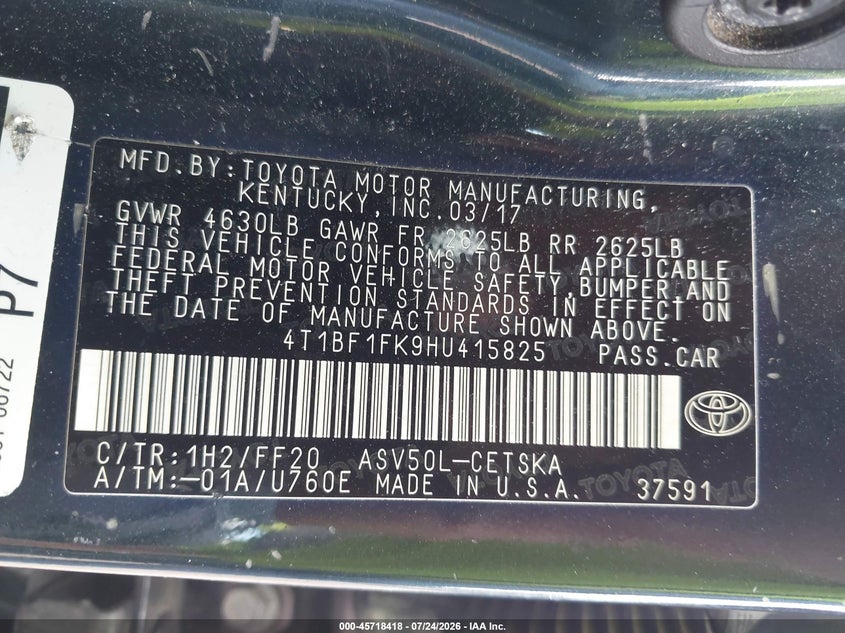 TOYOTA CAMRY - zdjęcie 9