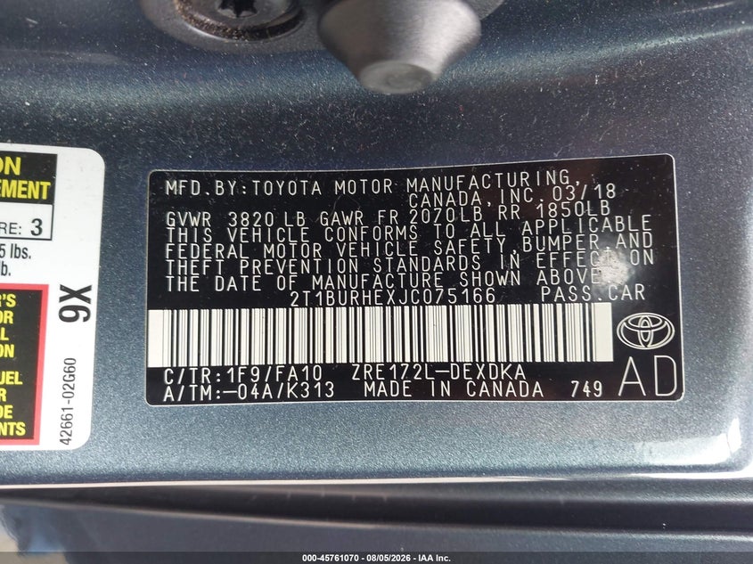 TOYOTA COROLLA - zdjęcie 9