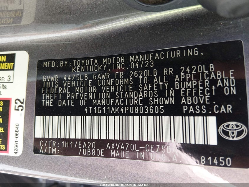 TOYOTA CAMRY - zdjęcie 9