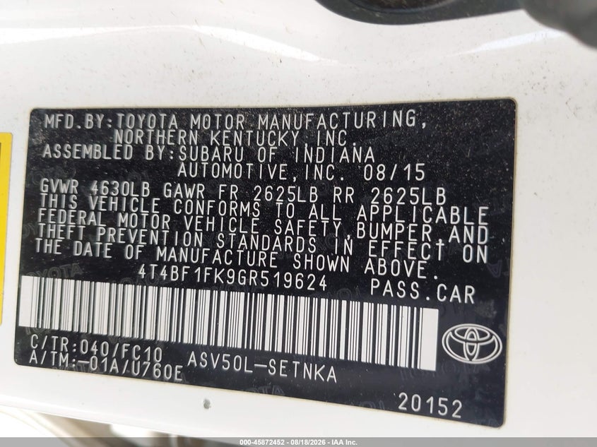 TOYOTA CAMRY - zdjęcie 9