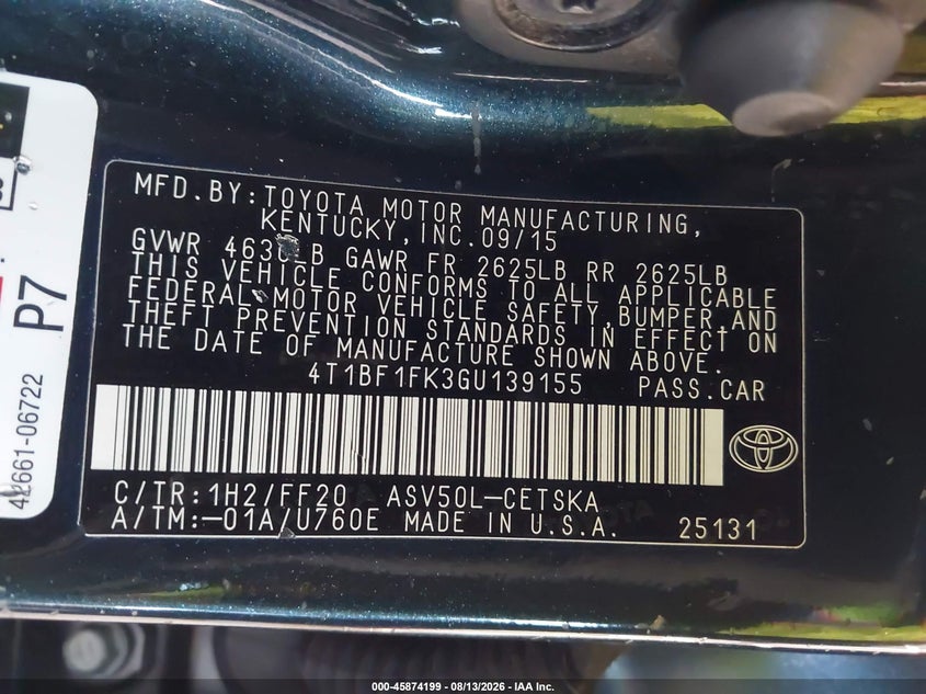 TOYOTA CAMRY - zdjęcie 9