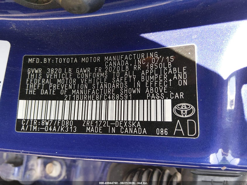 TOYOTA COROLLA - zdjęcie 9