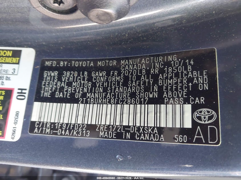 TOYOTA COROLLA - zdjęcie 9