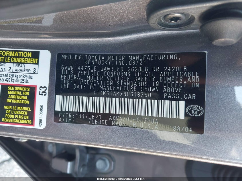 TOYOTA CAMRY - zdjęcie 9