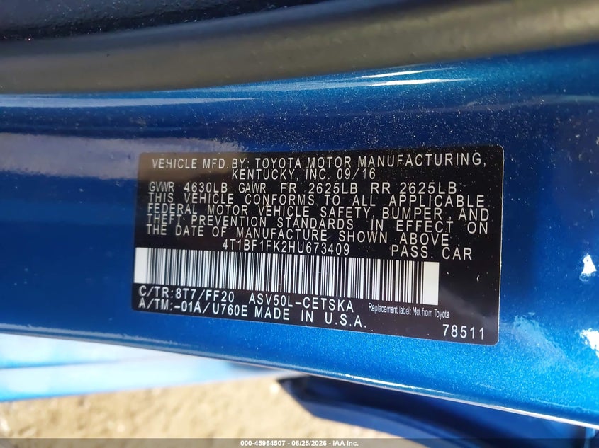 TOYOTA CAMRY - zdjęcie 9