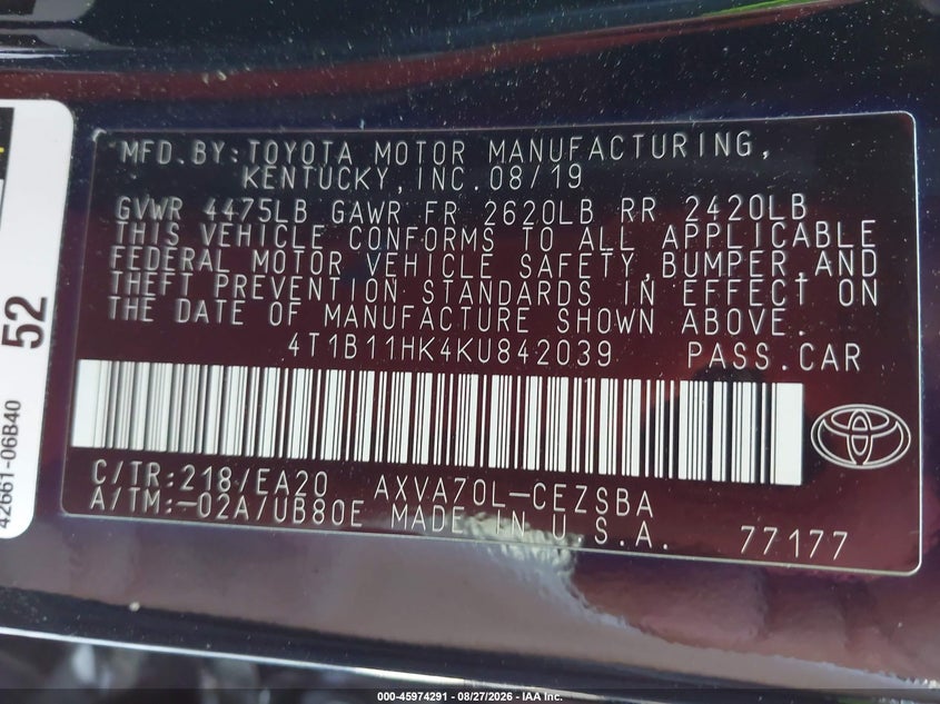 TOYOTA CAMRY - zdjęcie 9