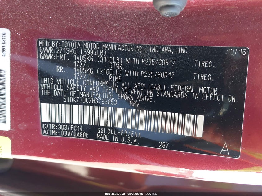 TOYOTA SIENNA - zdjęcie 9