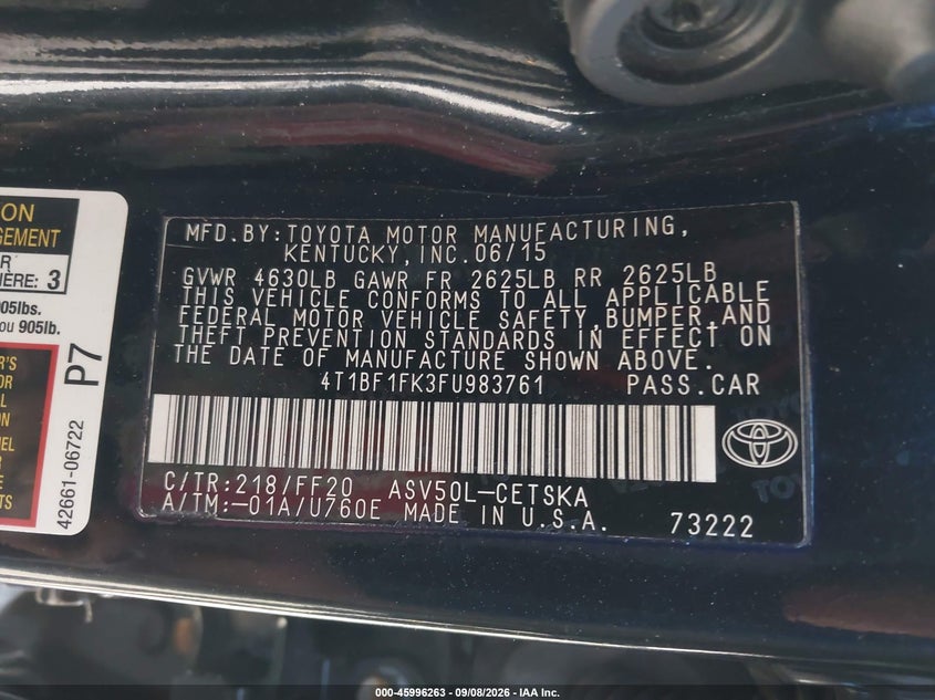 TOYOTA CAMRY - zdjęcie 9