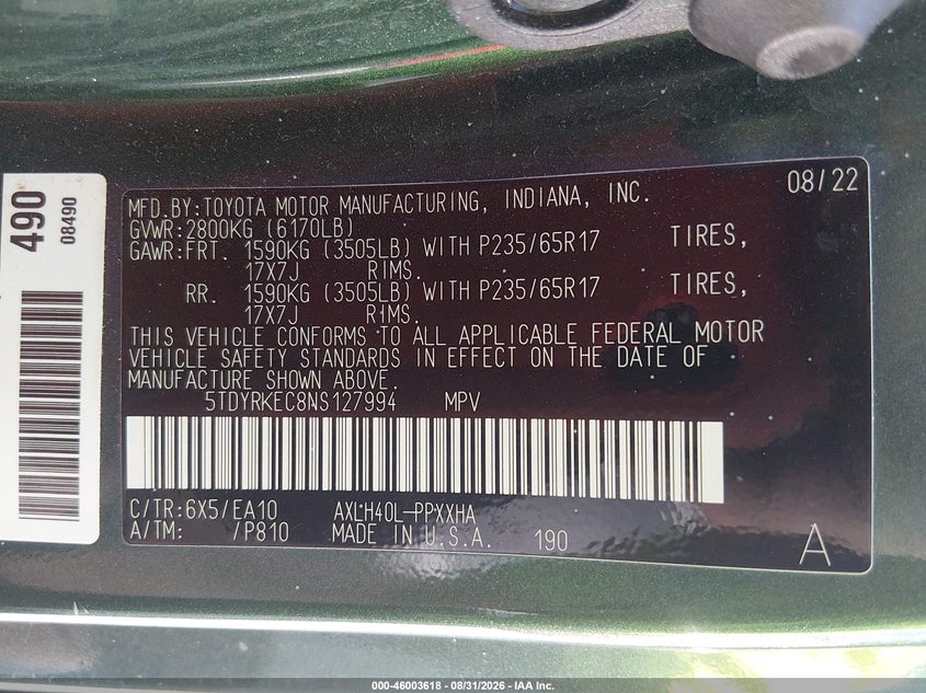 TOYOTA SIENNA - zdjęcie 9
