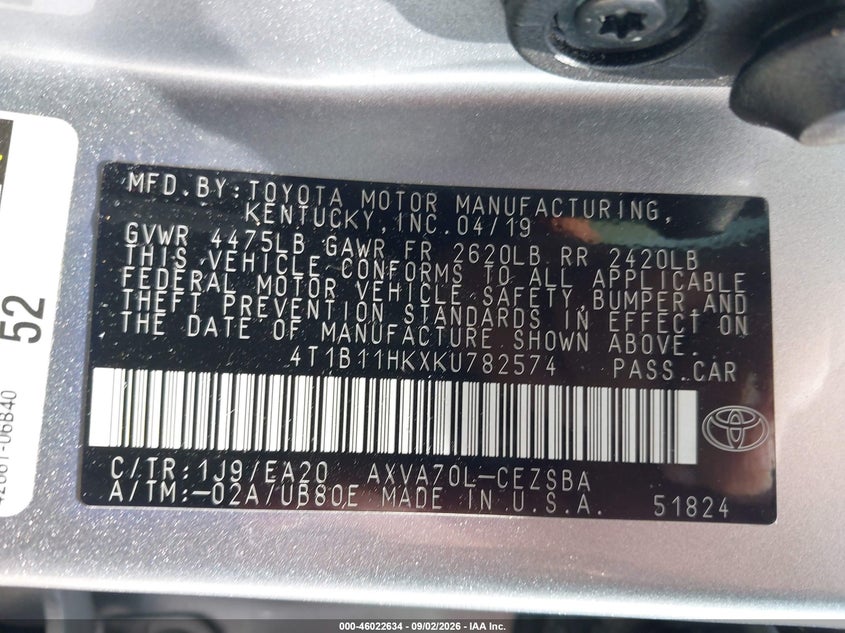 TOYOTA CAMRY - zdjęcie 9