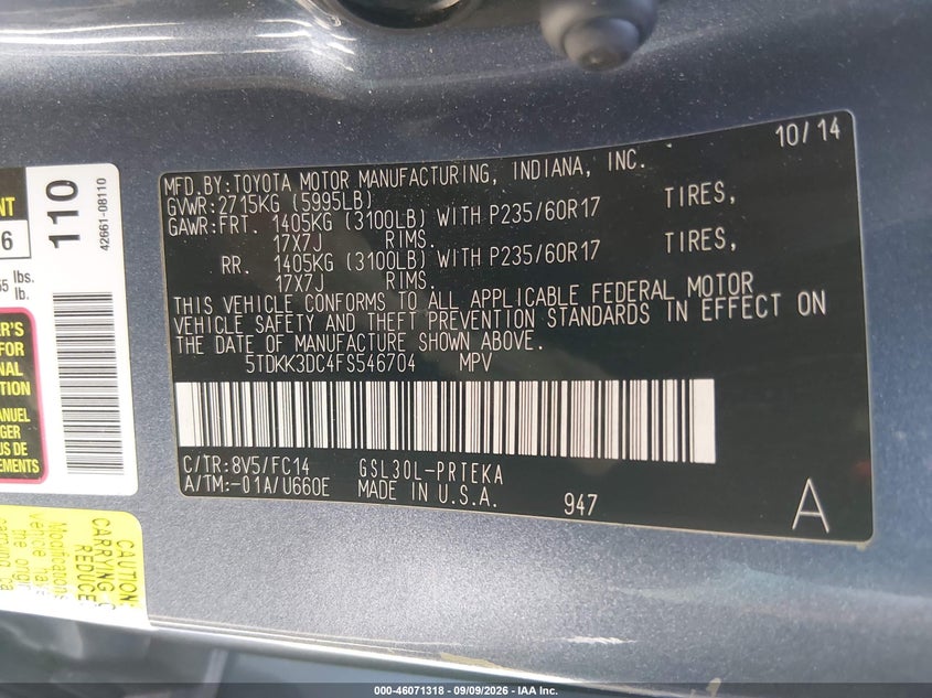 TOYOTA SIENNA - zdjęcie 9