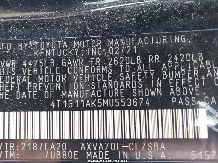 TOYOTA CAMRY - zdjęcie 9