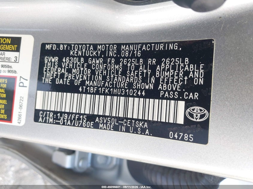 TOYOTA CAMRY - zdjęcie 9