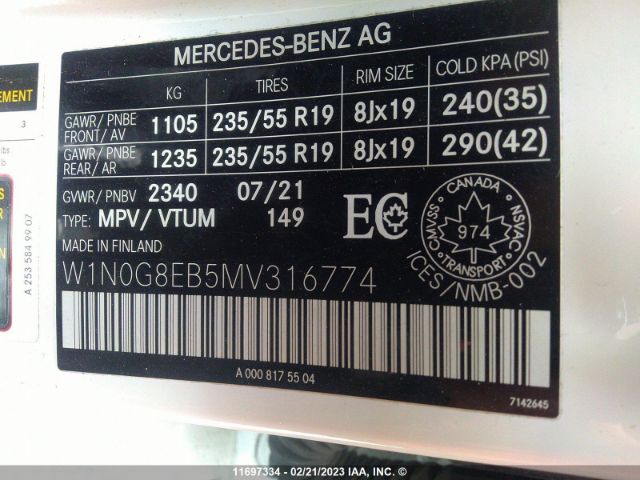 Mercedes-Benz Glc 300 4matic 2021 W1N0G8EB5MV316774 Thumbnail 9
