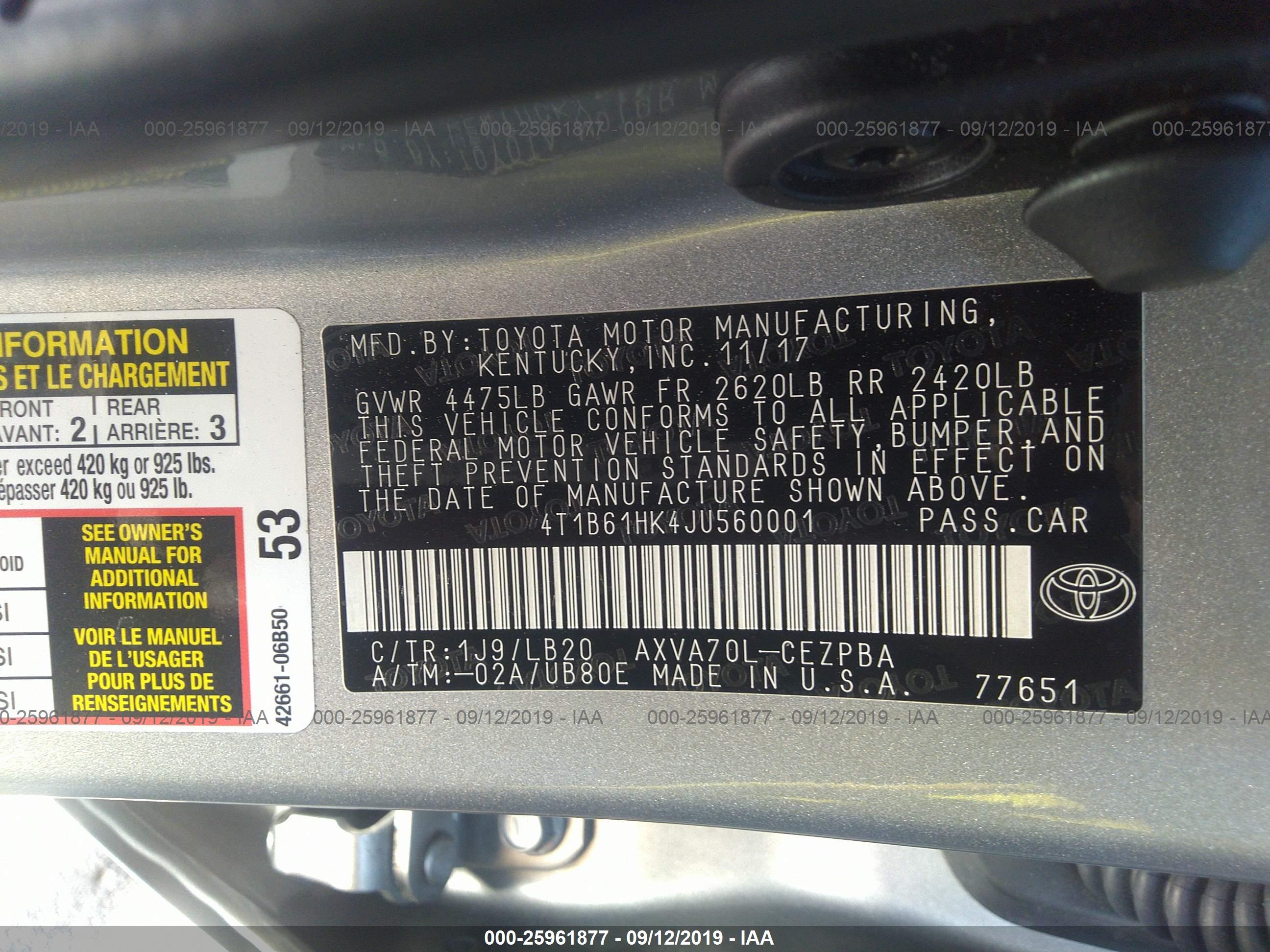 TOYOTA CAMRY image 9