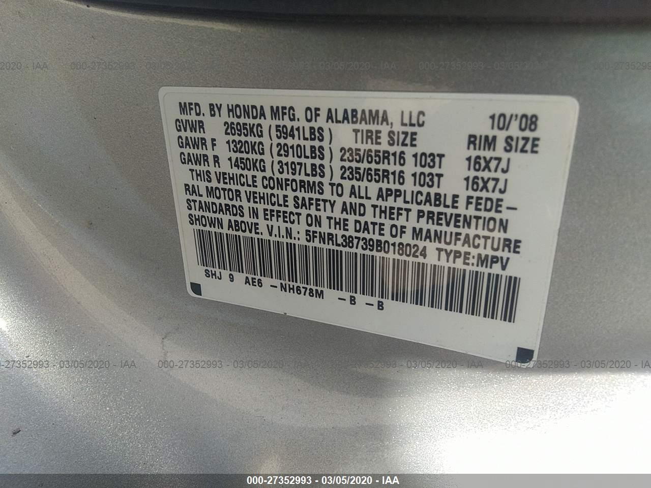 HONDA ODYSSEY image 9