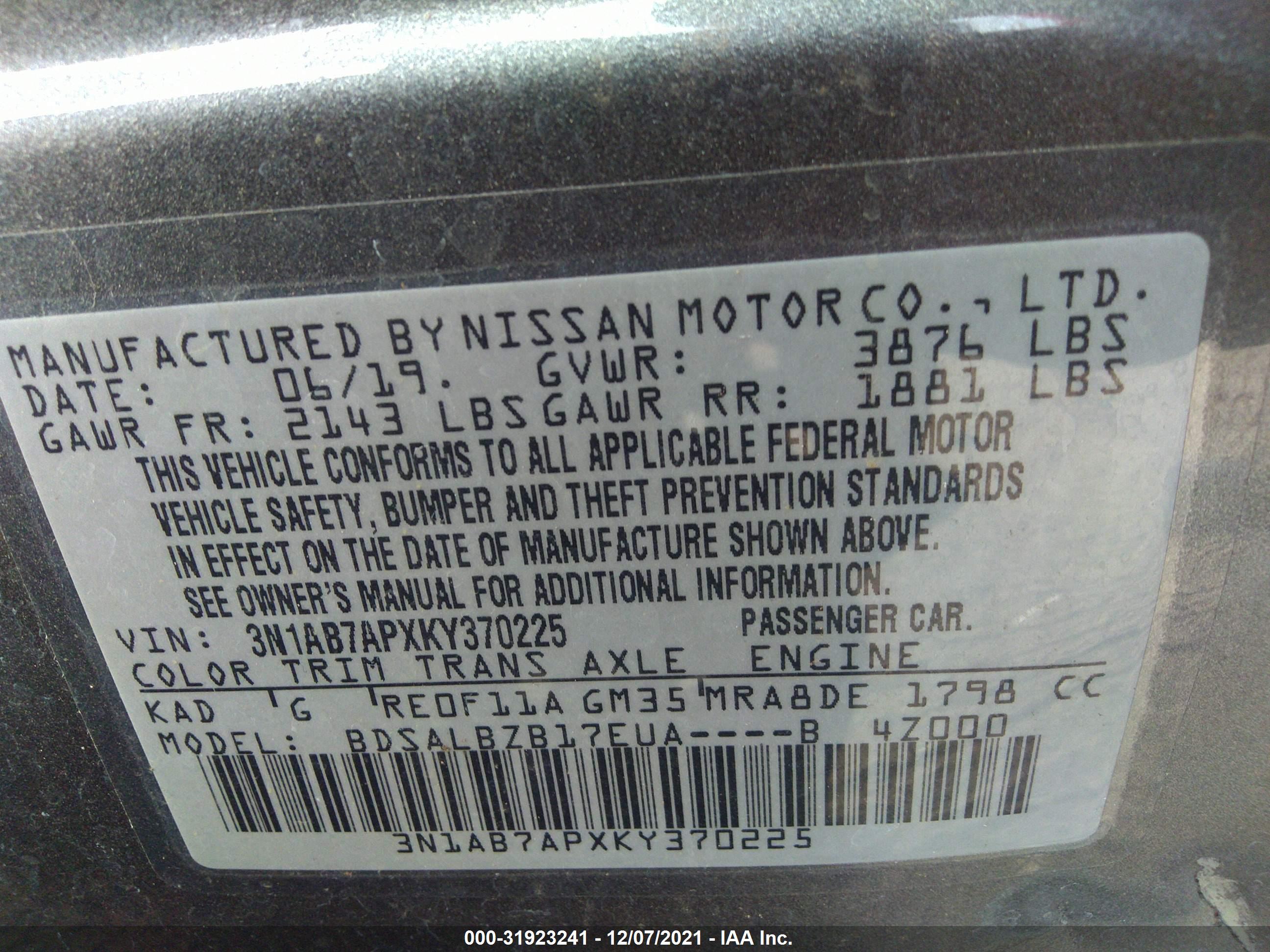 NISSAN SENTRA image 9