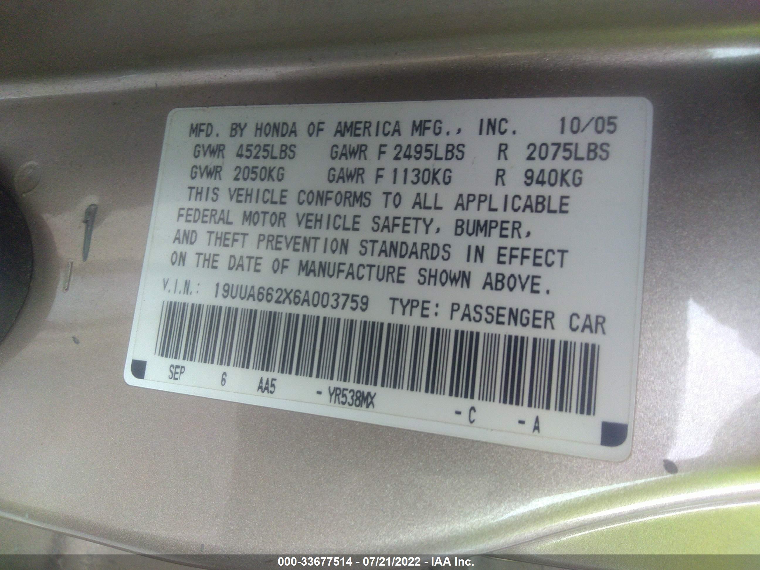 ACURA TL image 9