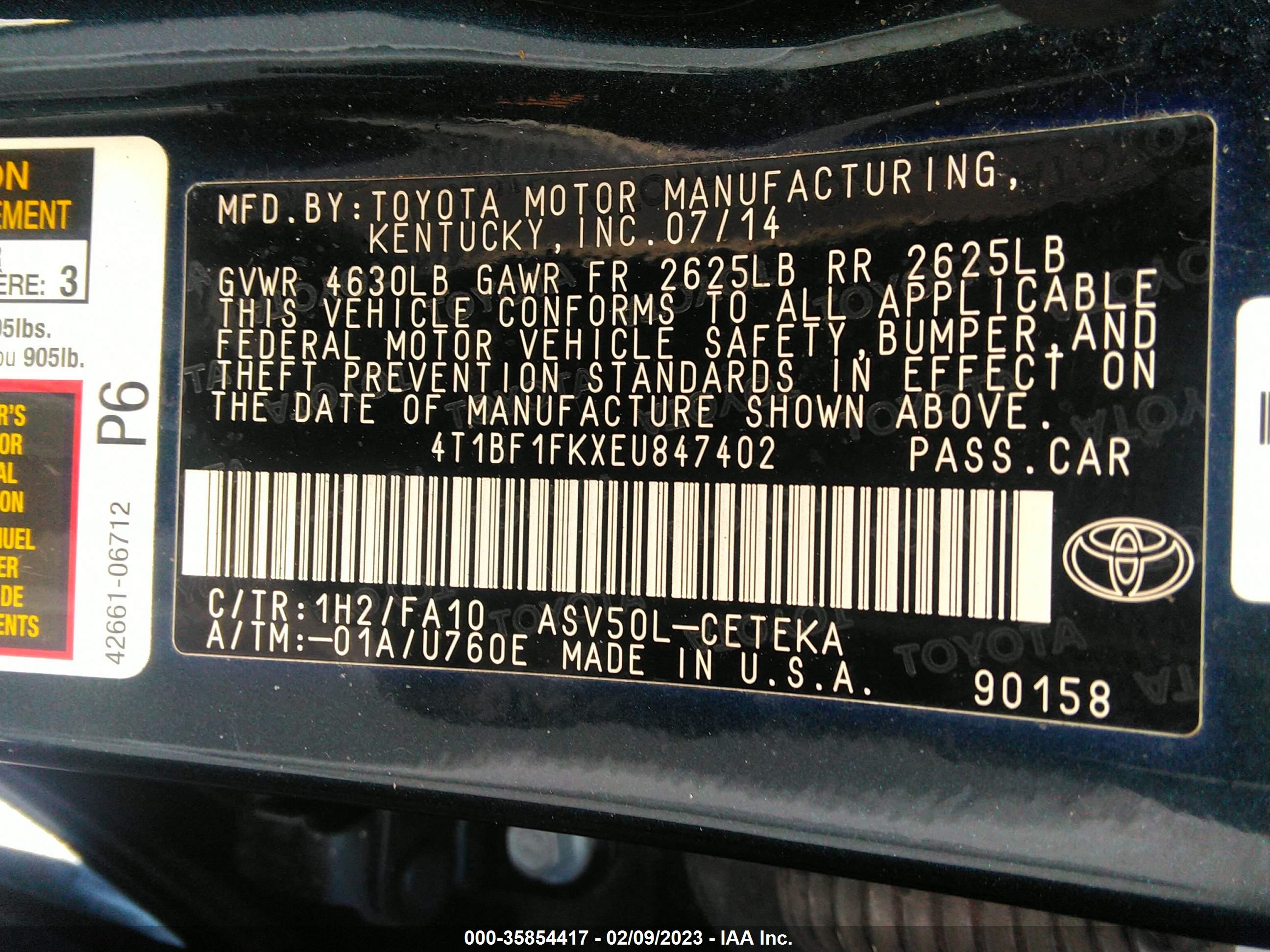 TOYOTA CAMRY image 9