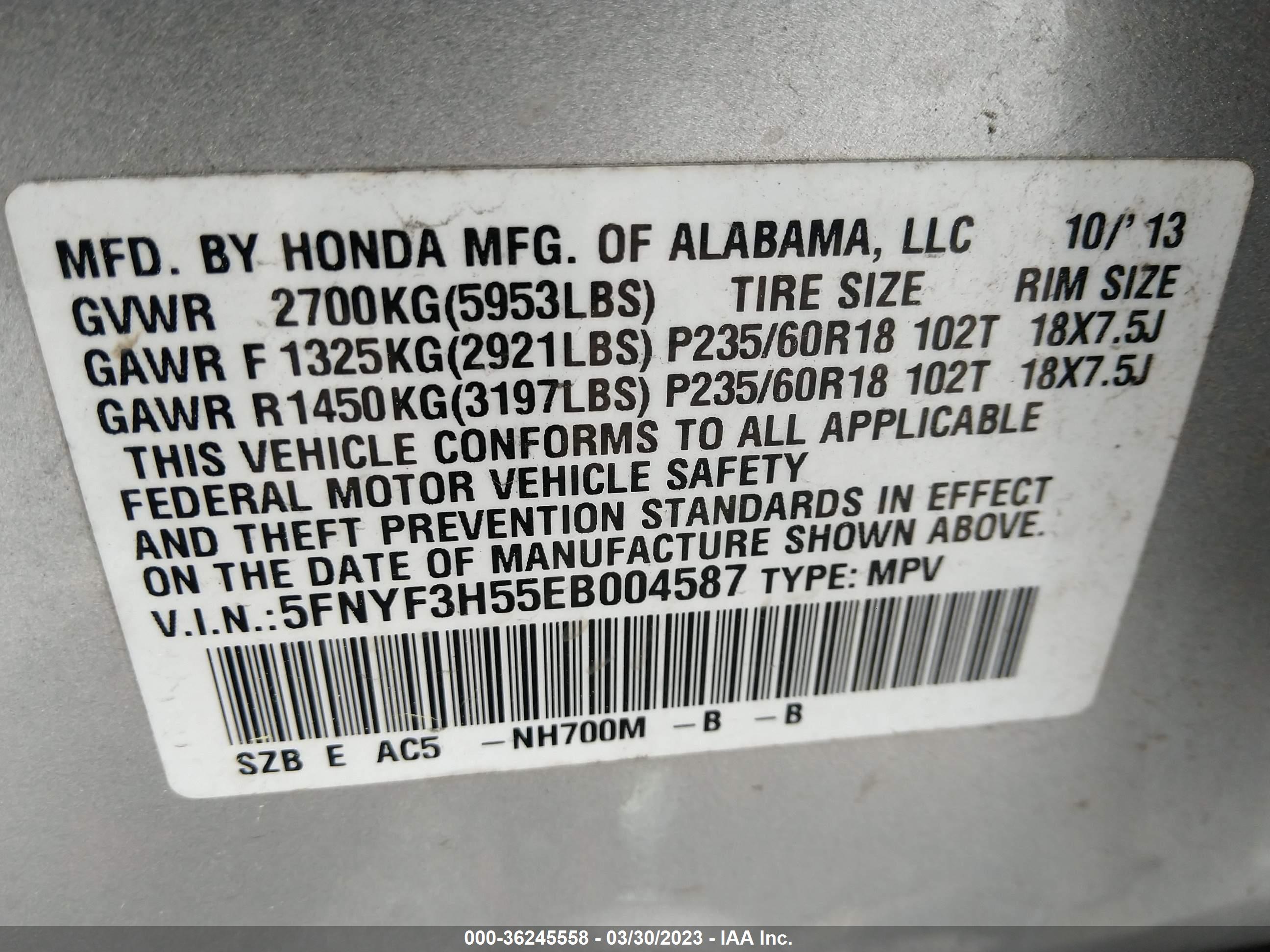HONDA PILOT image 9
