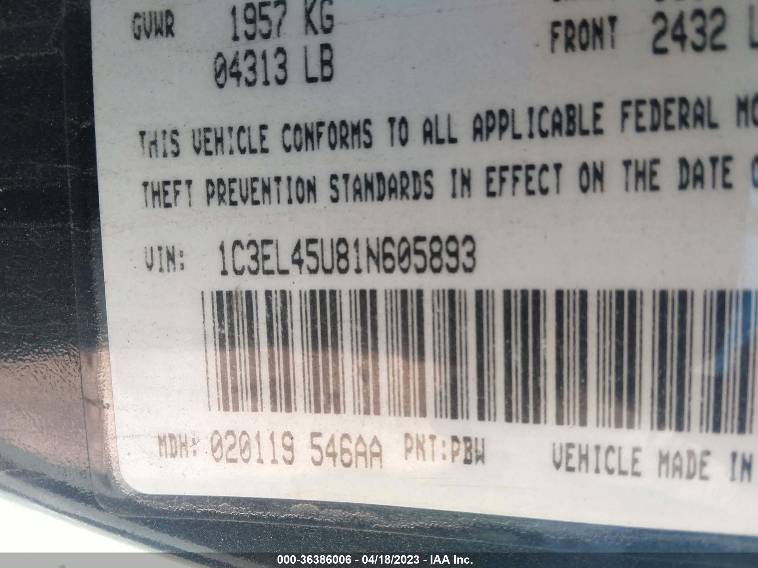 CHRYSLER SEBRING image 9