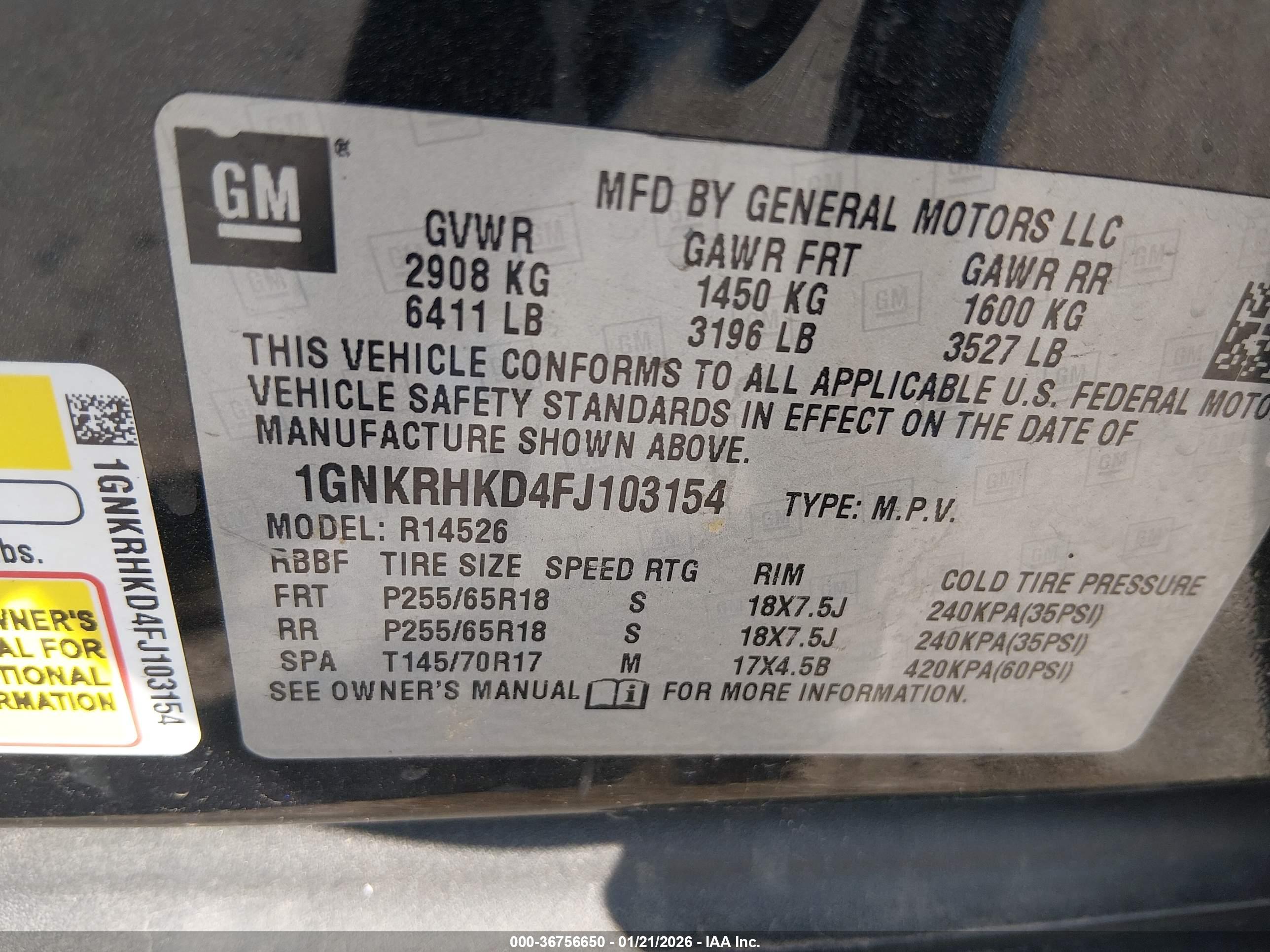 CHEVROLET TRAVERSE image 9