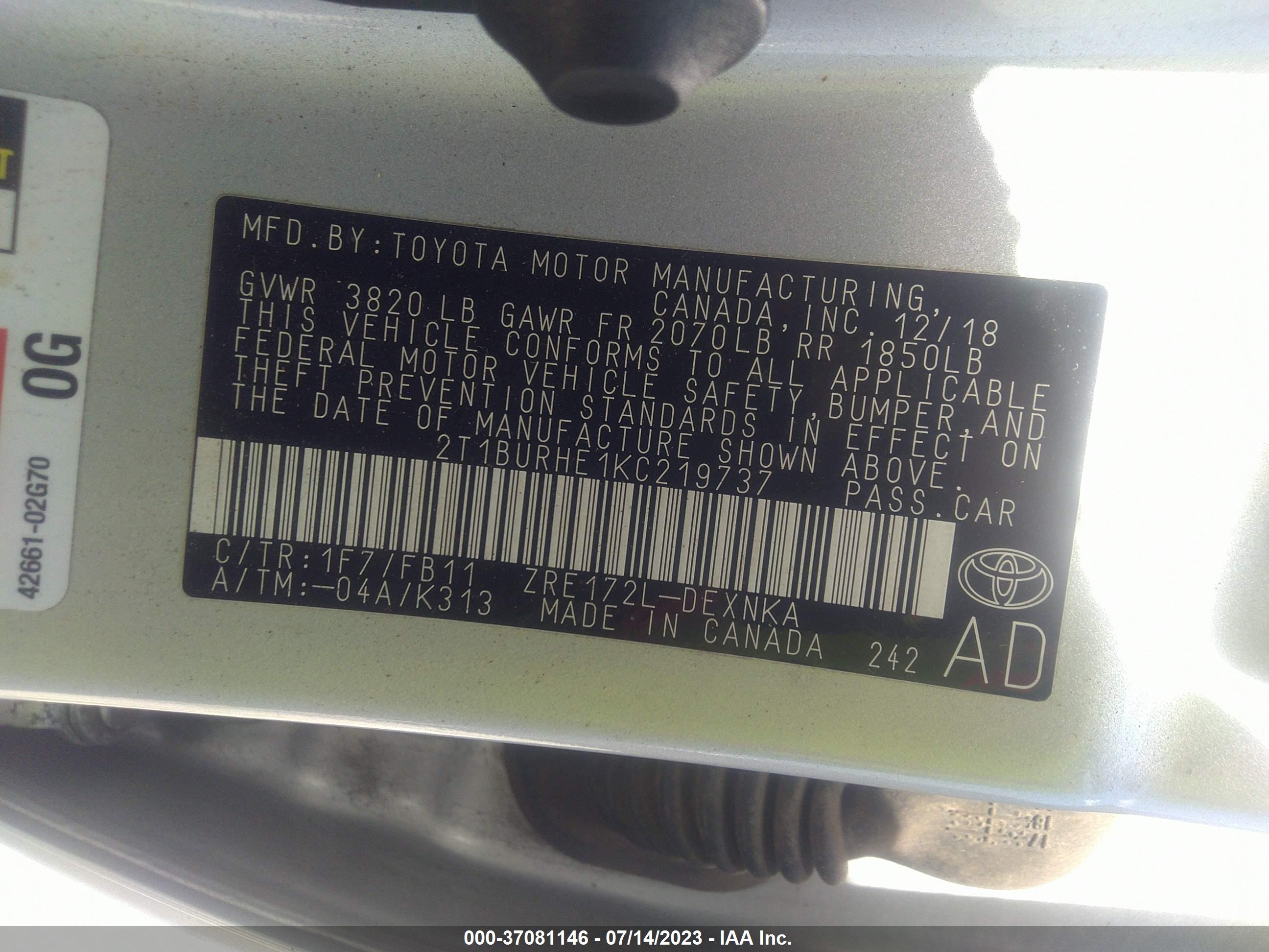 TOYOTA COROLLA image 9