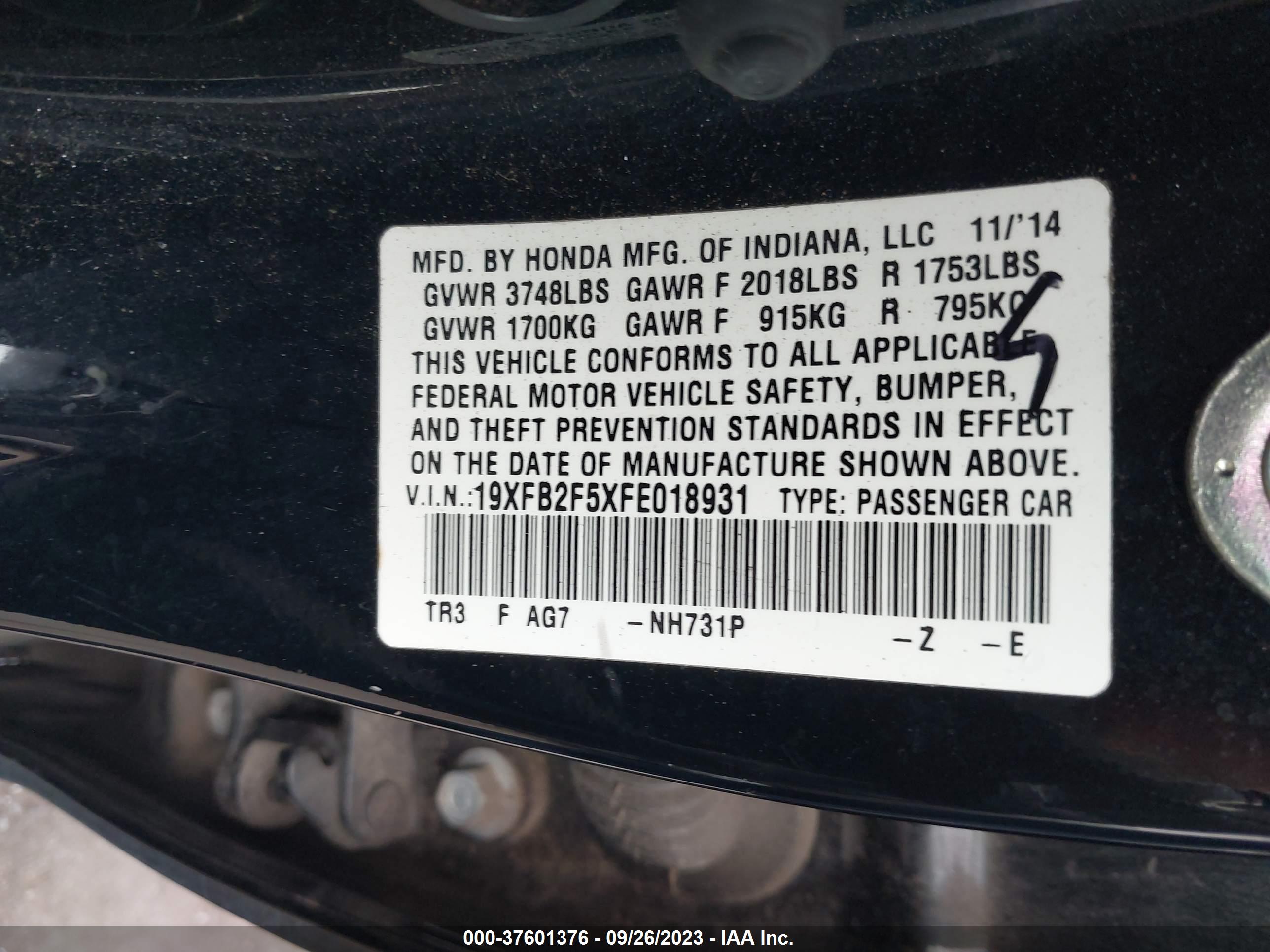 HONDA CIVIC image 9