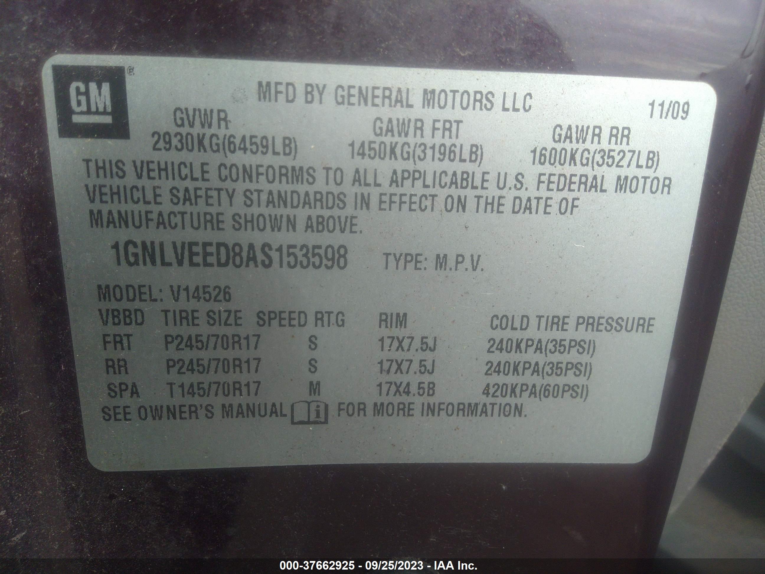 CHEVROLET TRAVERSE image 9