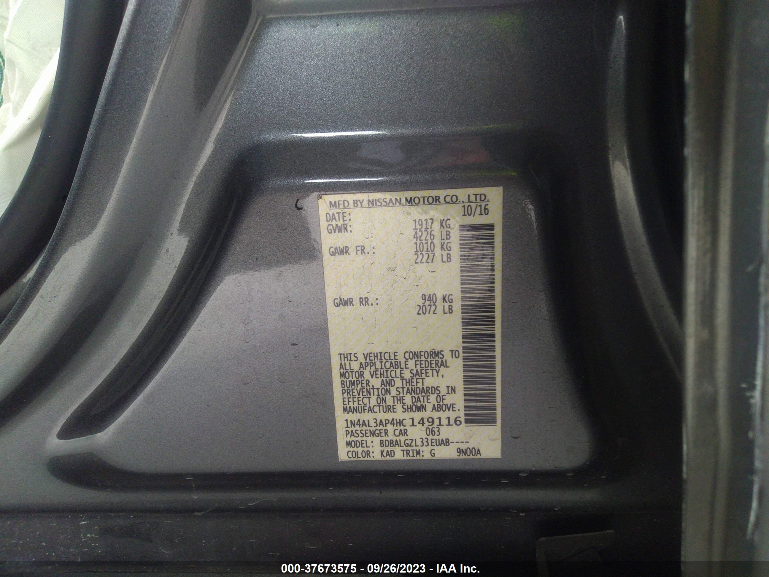 NISSAN ALTIMA image 9