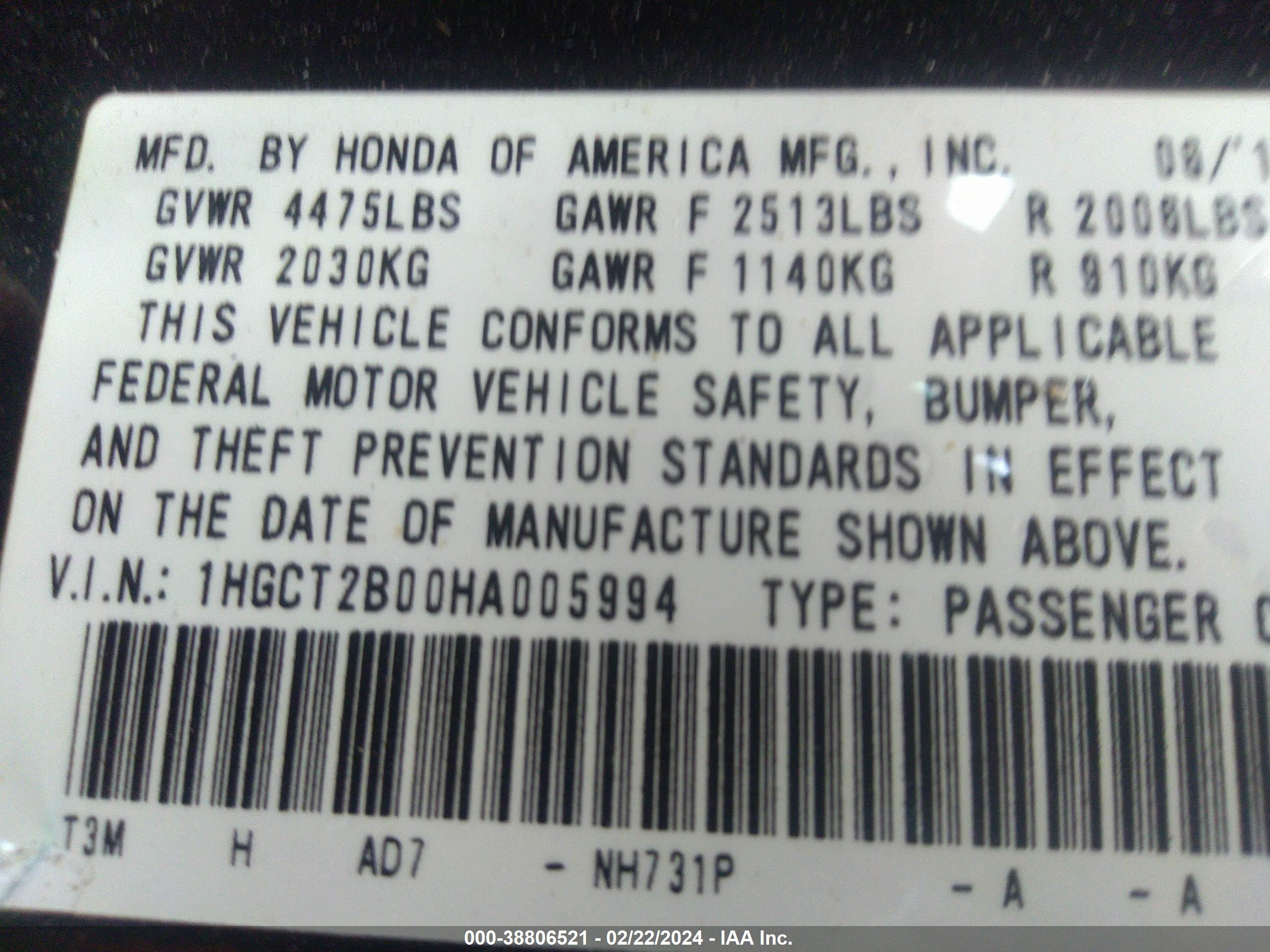 HONDA ACCORD image 9