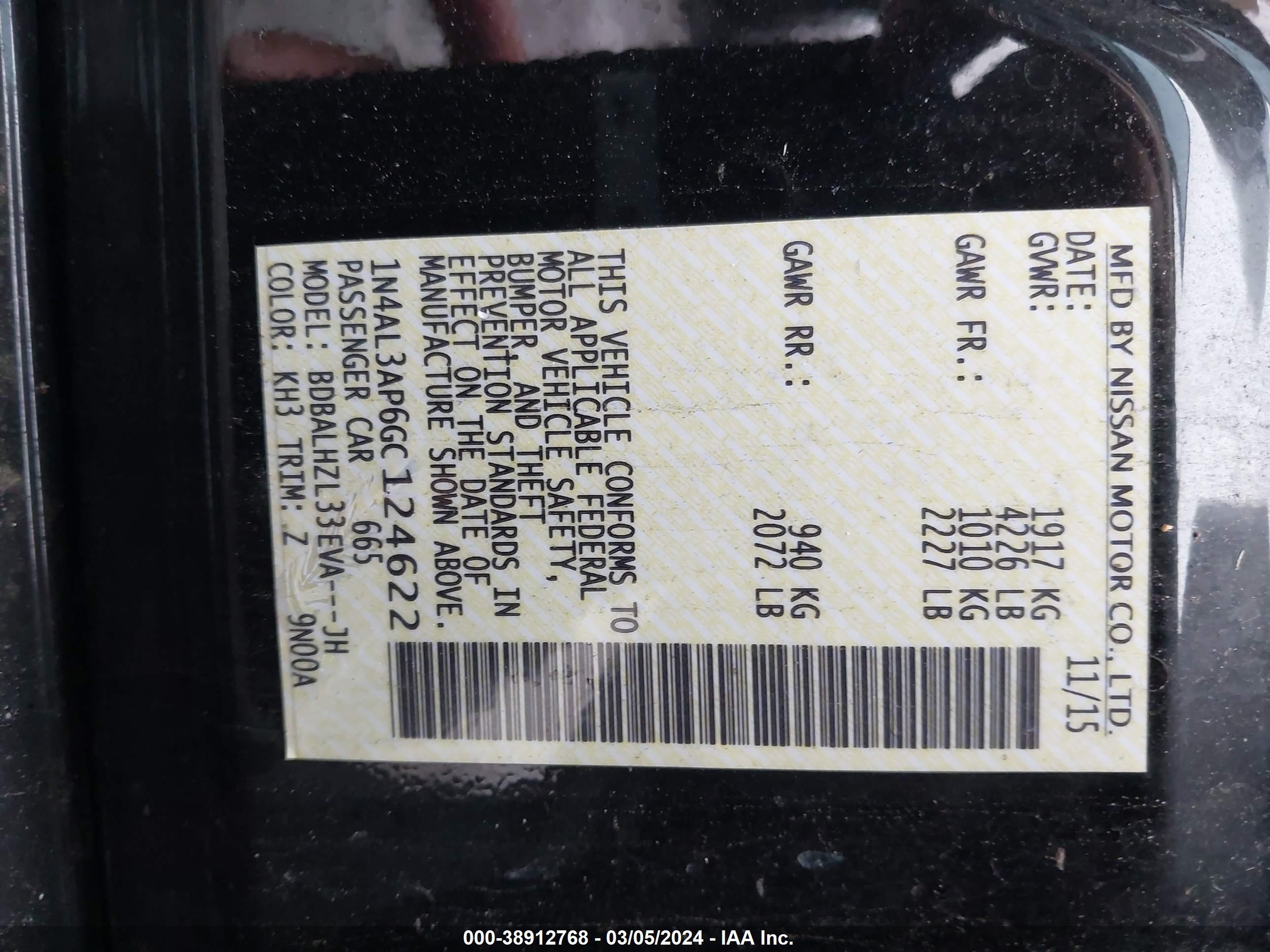 NISSAN ALTIMA image 9