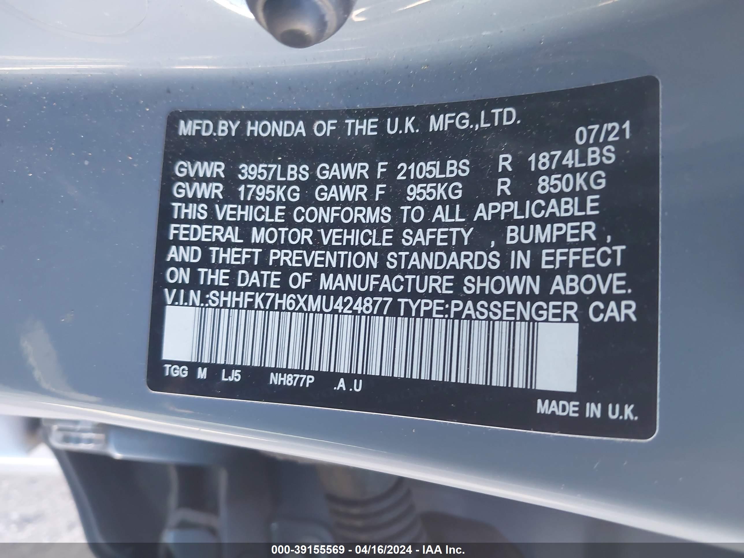 HONDA CIVIC image 9