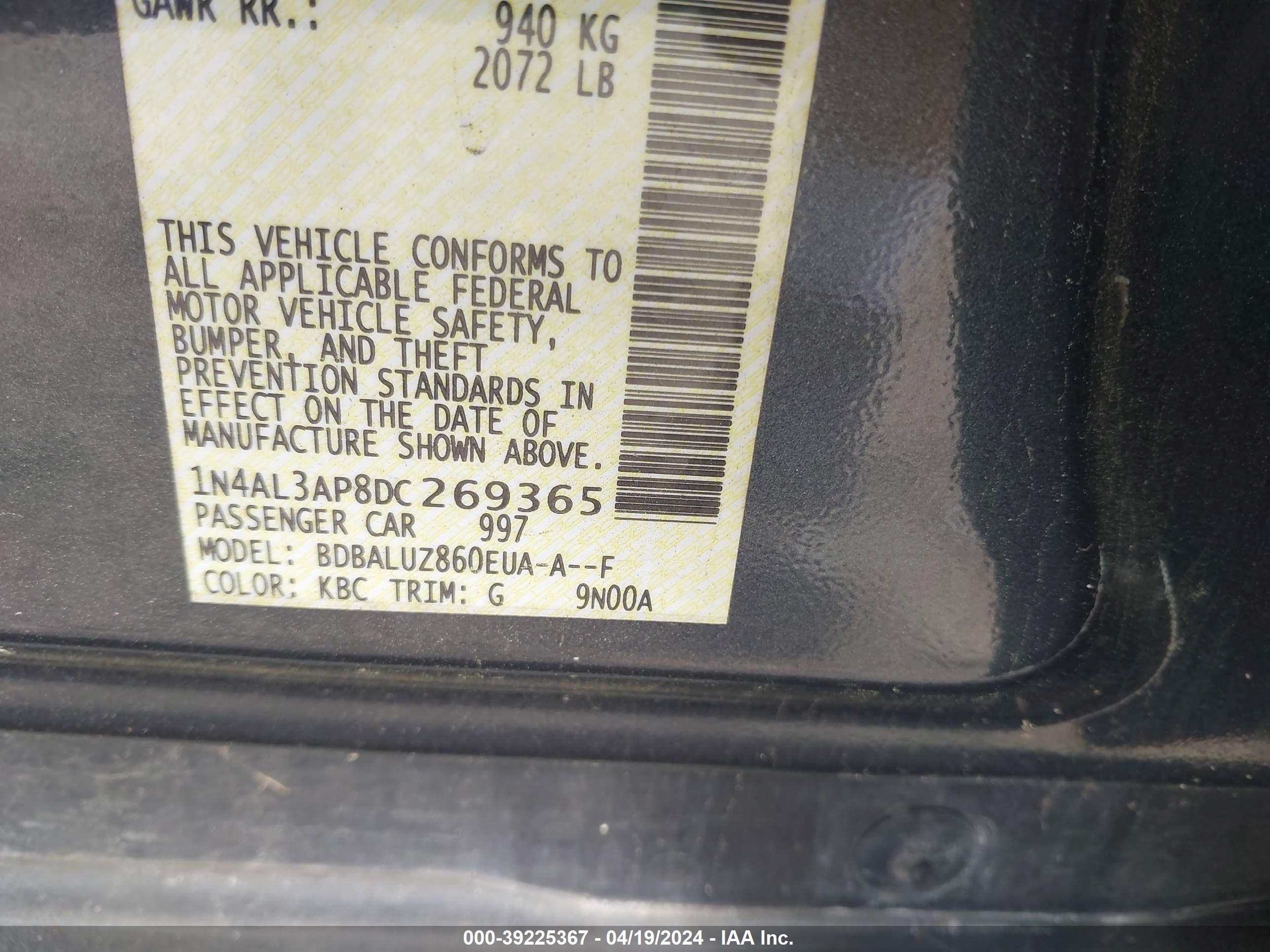 NISSAN ALTIMA image 9