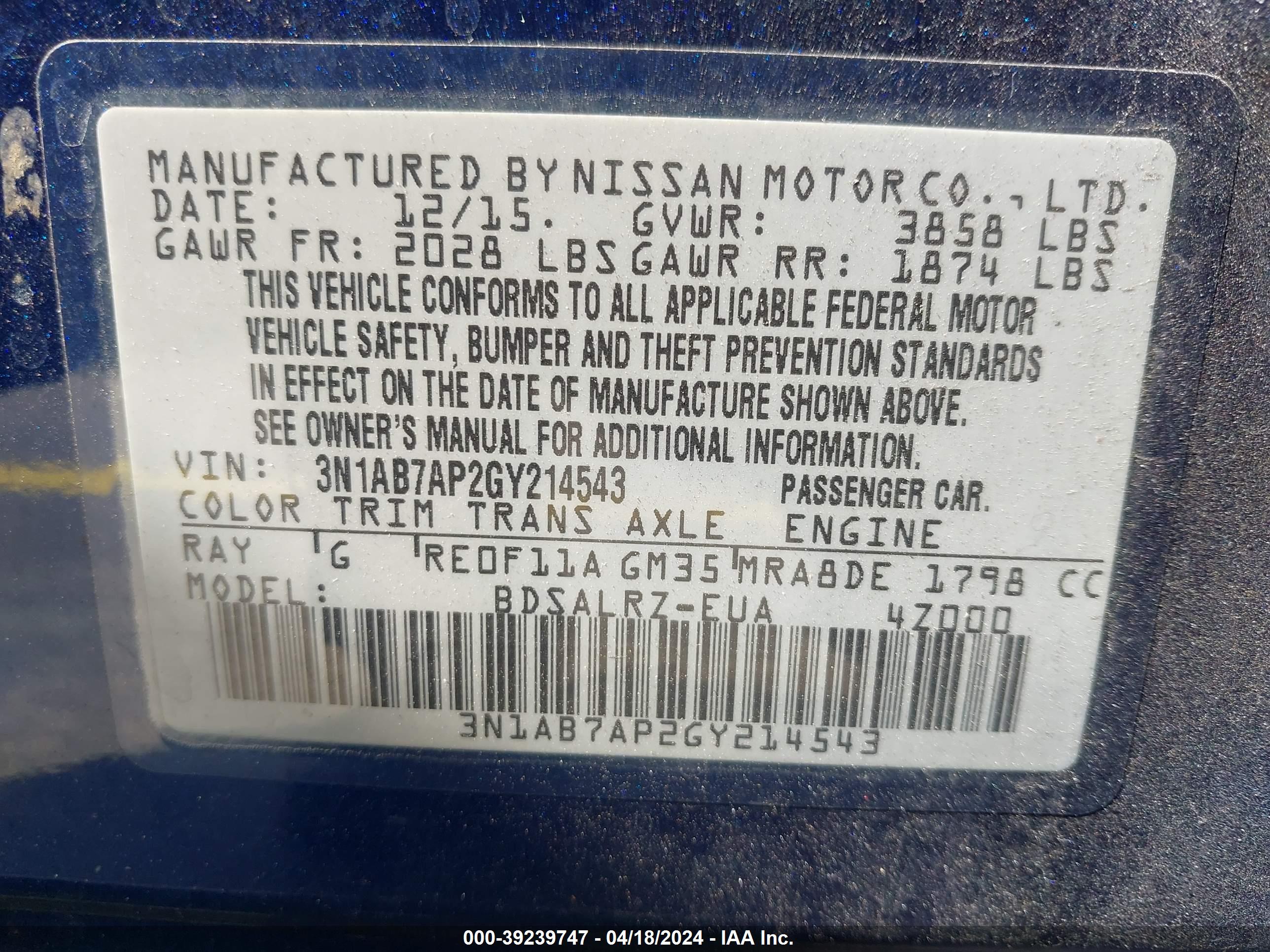 NISSAN SENTRA image 9